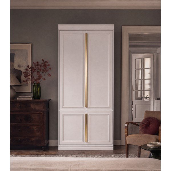 Világosszürke borovi fenyő ruhásszekrény 110x215x44 cm Organize – WOOOD-image-3