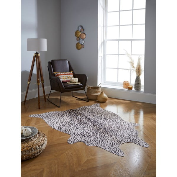 Barna szintetikus szőrme szőnyeg 195x155 cm - Flair Rugs-image-2