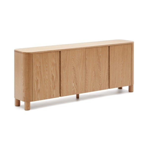 Natúr színű komód kőrisfa dekorral 200x79x40 cm Salaya – Kave Home-image-2