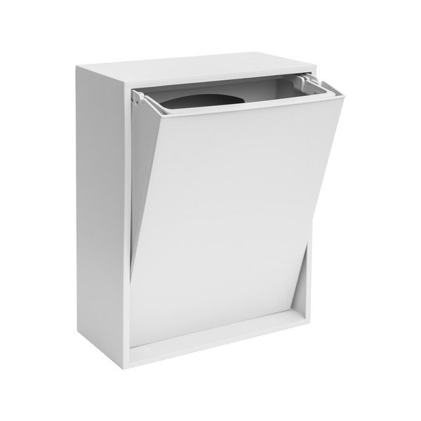 Fényes fehér újrahasznosított műanyag szelektív-fali szemetes Recycling Box – ReCollector