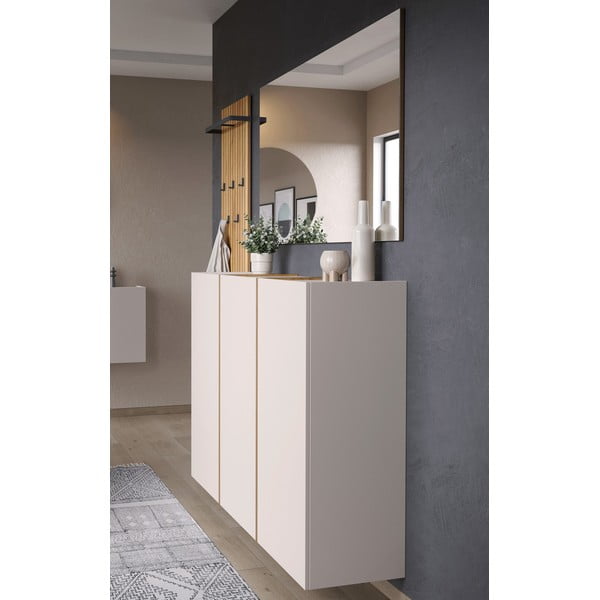 Natúr színű fali fogas tölgyfa dekorral 46 cm Libbiano – Germania-image-1