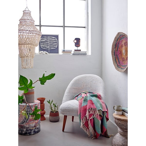 Takaró újrahasznosított pamutból 130x160 cm Isnel - Bloomingville-image-1