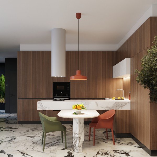 Narancssárga függőlámpa fém búrával Vito – Sollux-image-1