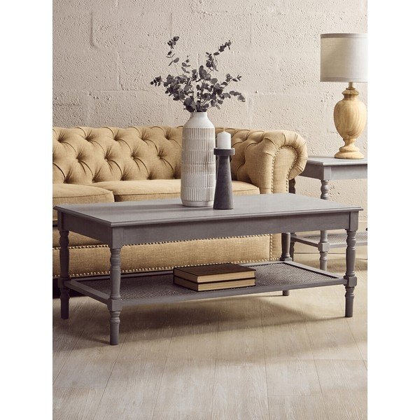 Szürke dohányzóasztal 60x120 cm Heritage – Premier Housewares-image-4