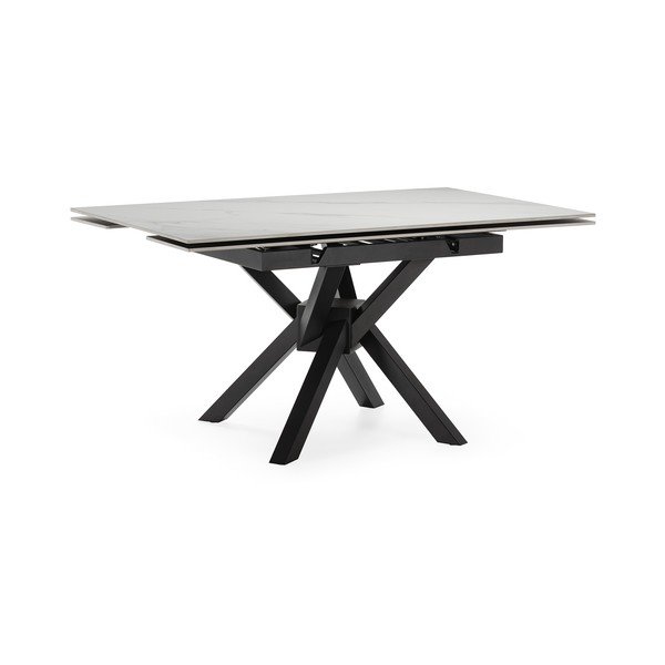 Bővíthető étkezőasztal kő asztallappal, hosszabbító asztallappal 90x150 cm Arlene – Marckeric-image-2