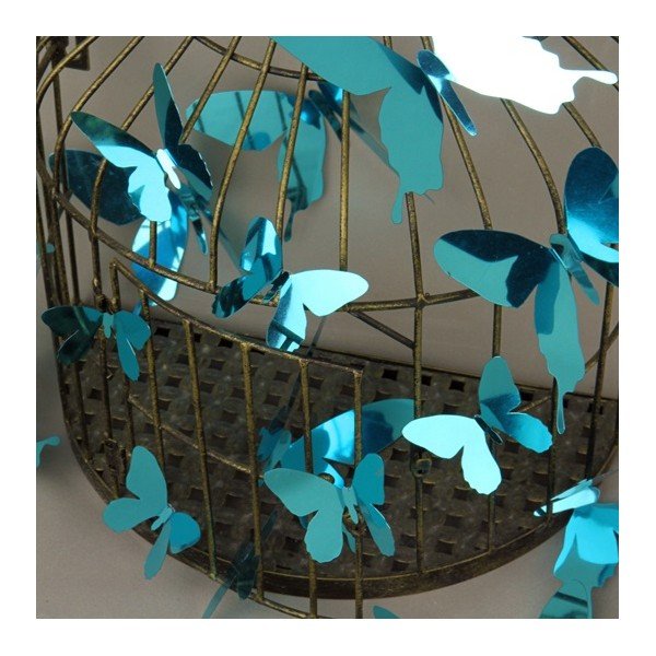 Butterflies 12 db-os kék 3D falmatrica szett - Ambiance-image-2