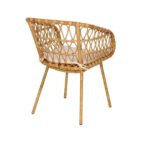 Natúr színű rattan kerti szék készlet 4 db-os - Bonami Essentials-image-4