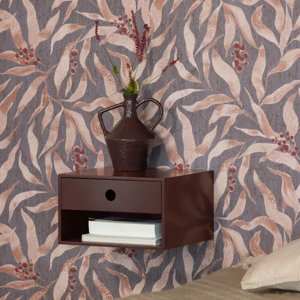 Borvörös MDF éjjeliszekrény Nancy – WOOOD-image-1