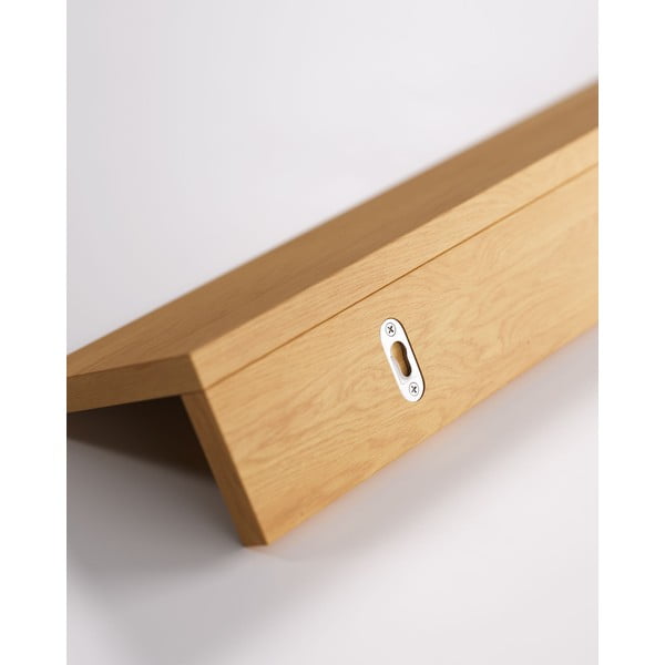 Természetes színű polc tölgyfa dekorral Abilen - Kave Home-image-3