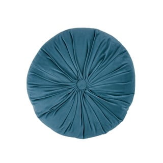 Velvet kék bársony díszpárna, ø 38 cm - Tiseco Home Studio