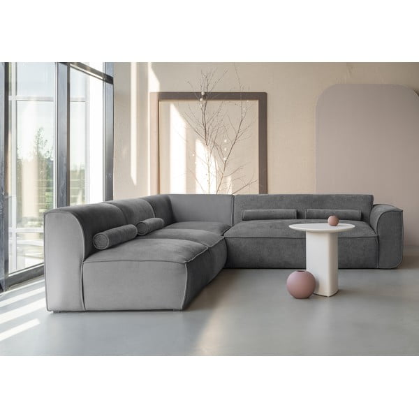 Szürke sarokkanapé (bal oldali) Flex Felix – Miuform-image-1