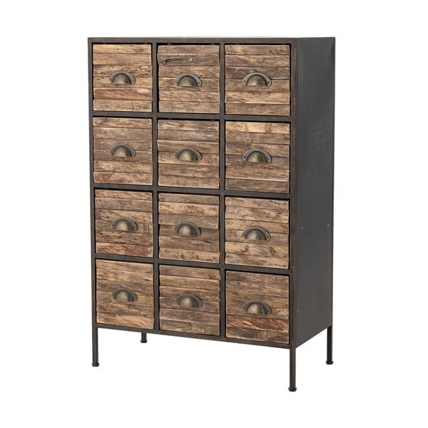 Fekete-barna fém komód 60,5x92x33,5 cm Matteo – Bloomingville-image-4