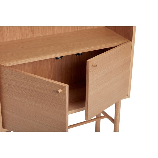 Natúr színű tölgyfa könyvespolc 80x150 cm Archive – Hübsch-image-2