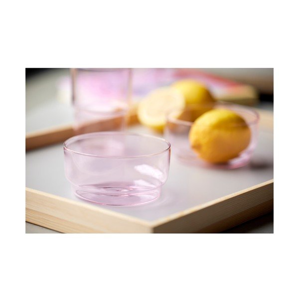 Rózsaszín üveg tálka szett 2 db-os 500 ml Torino – Lyngby Glas-image-4