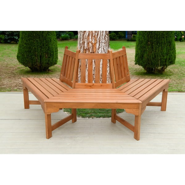 Natúr színű tömörfa kerti pad Ontario – Garden Pleasure-image-1