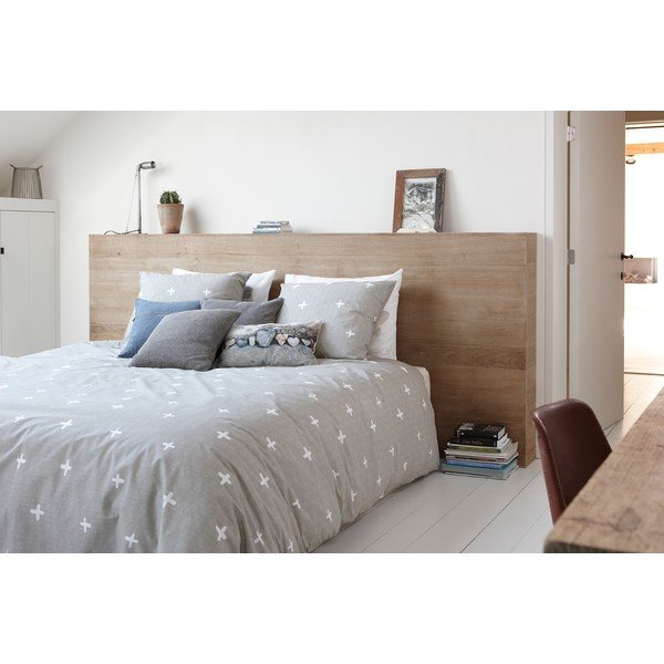 Jentellei kétszemélyes bézs-szürke pamut ágyneműhuzat garnitúra, 200 x 220 cm - Walra-image-2