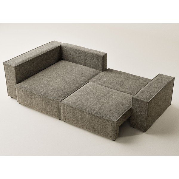 Barna zsenília kinyitható-tárolóhelyes sarokkanapé (bal oldali-L alakú) Tonga – Maison de Rêve-image-3