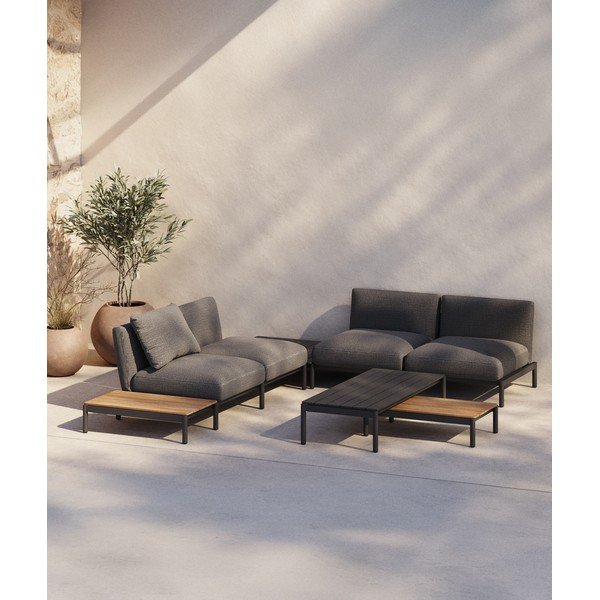 Fém kerti dohányzóasztal 63x149 cm Sorells – Kave Home-image-1