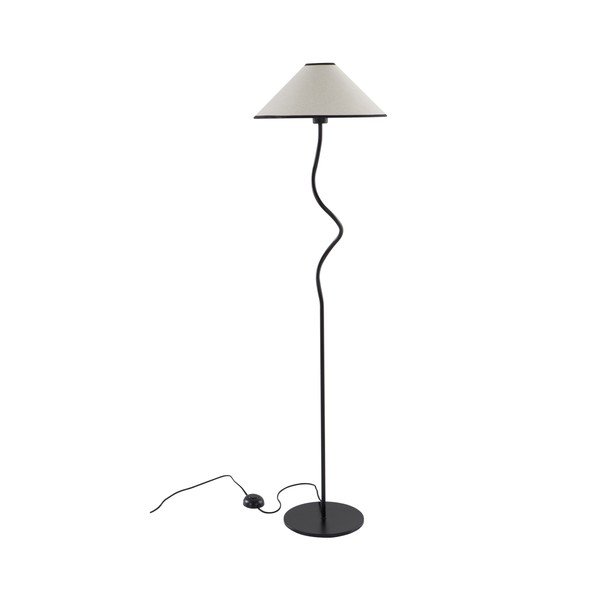 Fehér-fekete textil dimmelhető állólámpa (magasság 148 cm) Juliet – Jotex