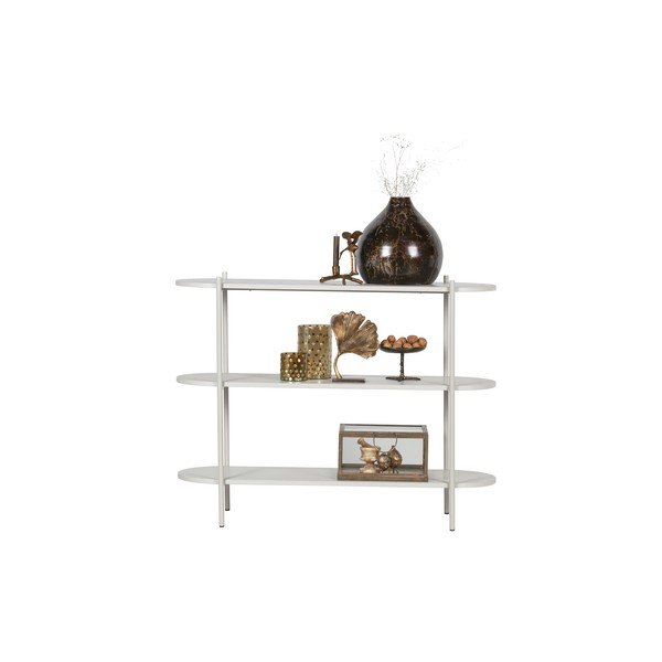 Világosszürke kőrisfa könyvespolc 120x92 cm Tender – BePureHome-image-3