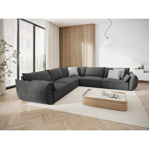 Szürke sarokkanapé (variálható) Vanda – Mazzini Sofas-image-1
