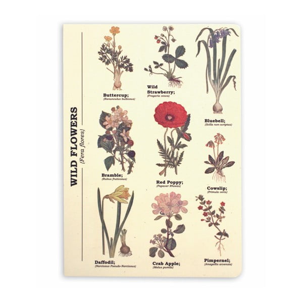 Wild Flowers jegyzetfüzet, A5 - Gift Republic