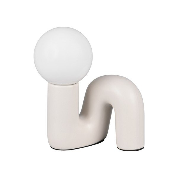 Elefántcsont színű kerámia asztali lámpa (magasság 21,5 cm) Quinn – Reality