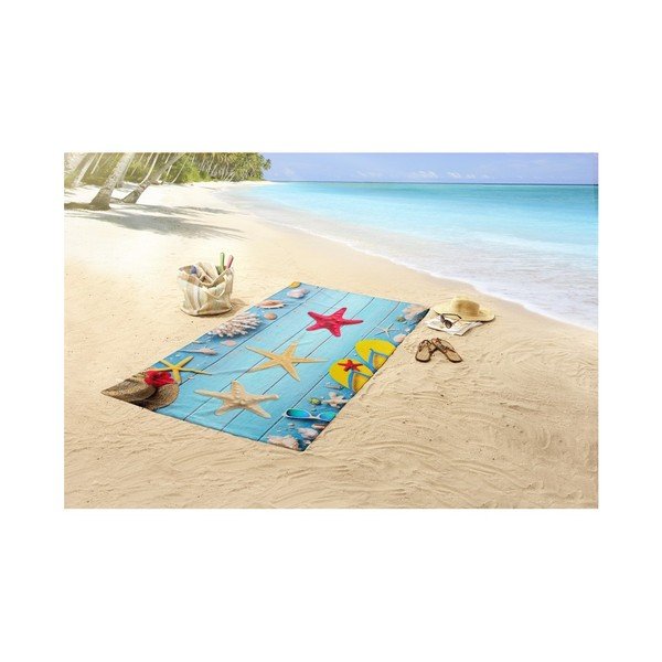 Beachy strandtörölköző nyomtatott mintával, 100 x 180 cm - Good Morning-image-1