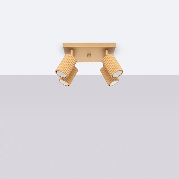 Aranyszínű spotlámpa 25x25 cm Gleam – Sollux-image-4