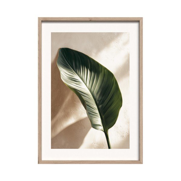 Nyomtatott keretezett kép 50x70 cm Strelizia Leaf – Styler