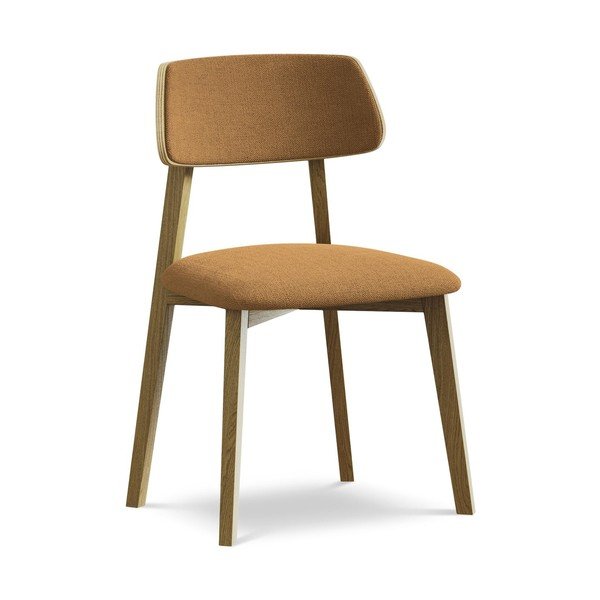 Terrakotta színű tömörfa étkezőszék Niu – Makamii