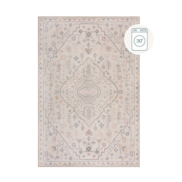 Krémszínű mosható szőnyeg 152x230 cm Teo Traditional – Flair Rugs