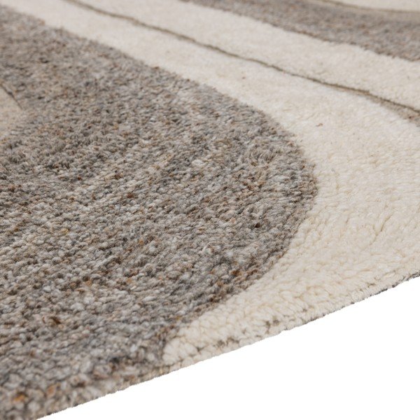 Szürke-bézs gyapjúkeverék szőnyeg 170x240 cm Moro – WOOOD-image-4