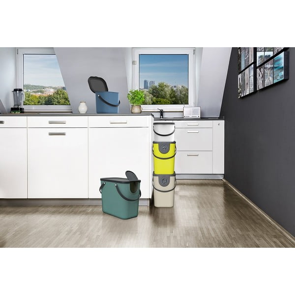 Sötétszürke komposztálható hulladék gyűjtő 6 l Albula – Rotho-image-3