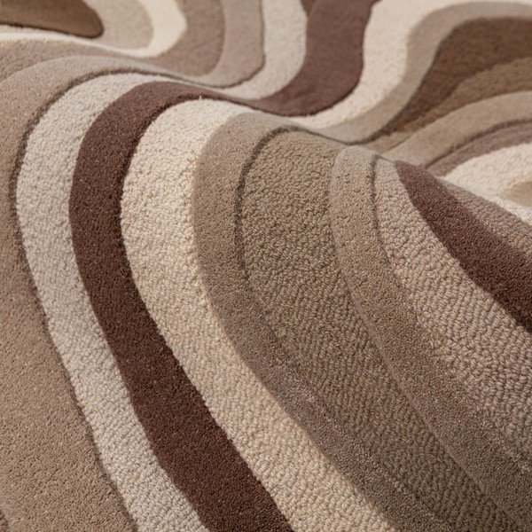 Barna-bézs kézi szövésű gyapjú szőnyeg 160x230 cm Envy Wool – Flair Rugs-image-4