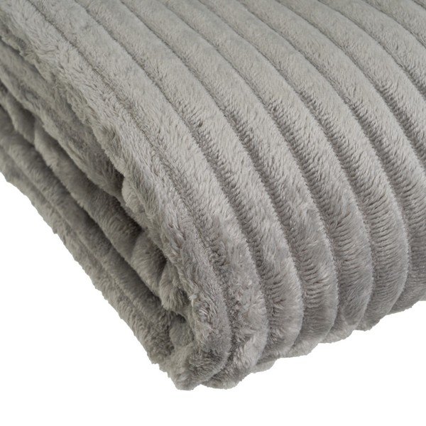 Szürke mikroplüss takaró 130x160 cm Fur Velvet – Casa Selección-image-3