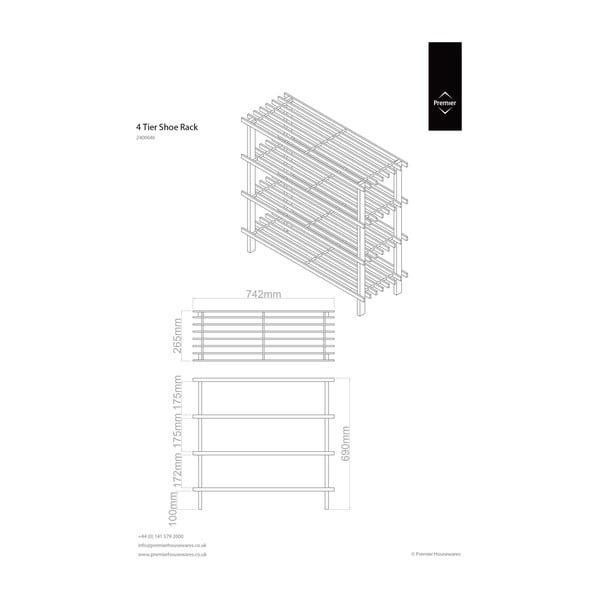 Natúr színű cipőtartó – Premier Housewares-image-3