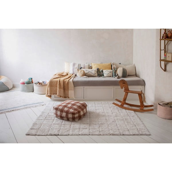 Krémszínű mosható kézi szövésű pamut szőnyeg 170x240 cm Mosaic – Lorena Canals-image-3