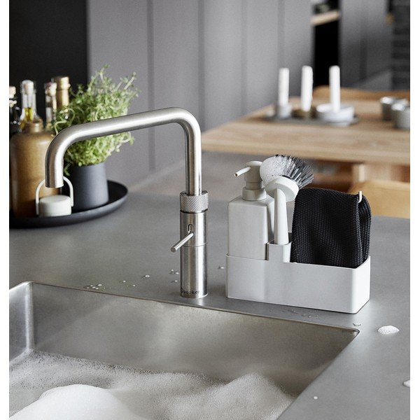 Világosszürke műanyag-szilikon mosogatóeszköz tartó Singles – Zone-image-1