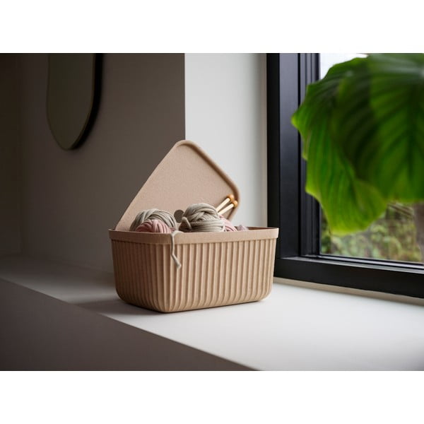 Világosbarna fedeles tárolódoboz szett 2 db-os 32x23x20,5 cm Pulp – Zone-image-1