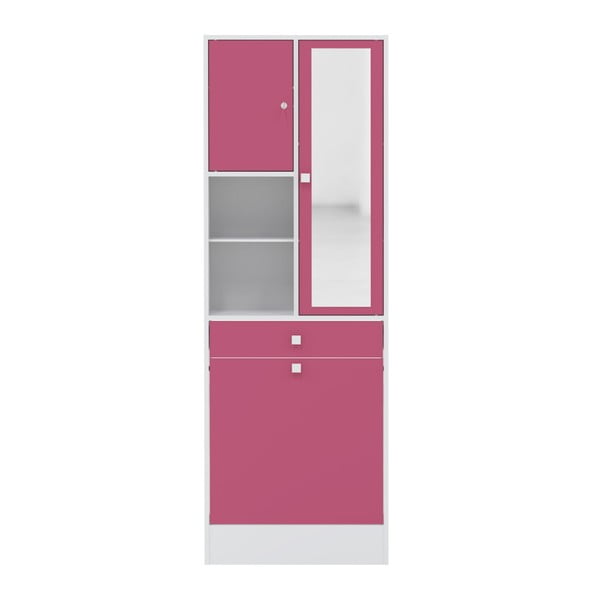 André rózsaszín álló fürdőszoba szekrény, szélesség 62,6 cm - Symbiosis