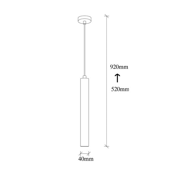 Fekete függőlámpa fém búrával ø 4 cm Best – Opviq lights-image-4