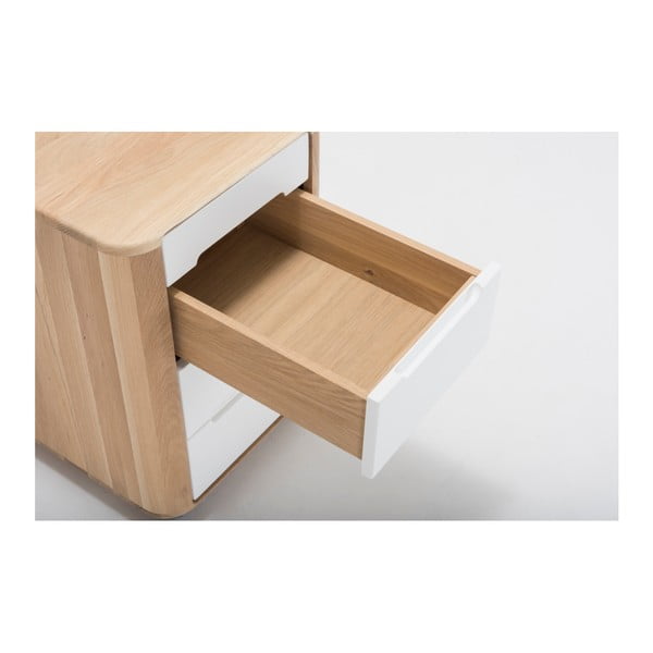 Ena fiókos elem tömör tölgyfa szerkezettel - Gazzda-image-4