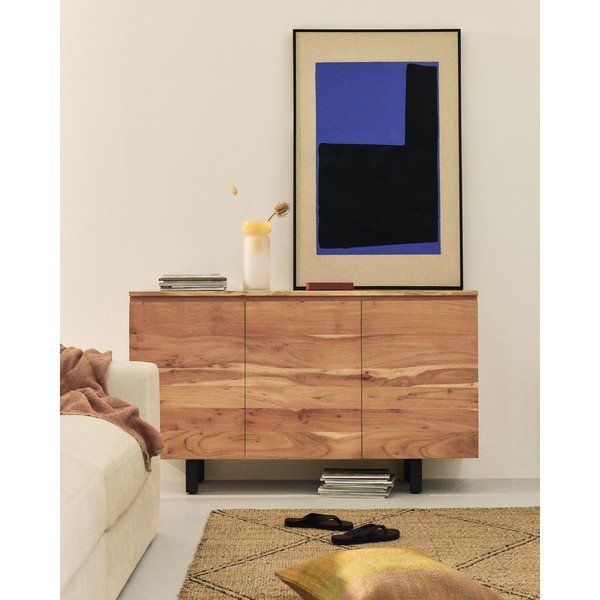 Natúr színű akácfa komód 150x88x40 cm Uxue – Kave Home-image-1