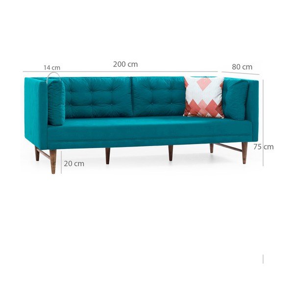 Eva türkiz kanapé - Balcab Home-image-1