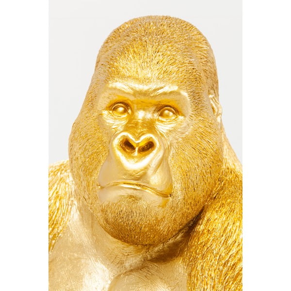 Gorilla aranyszínű dekorációs szobor - Kare Design-image-1