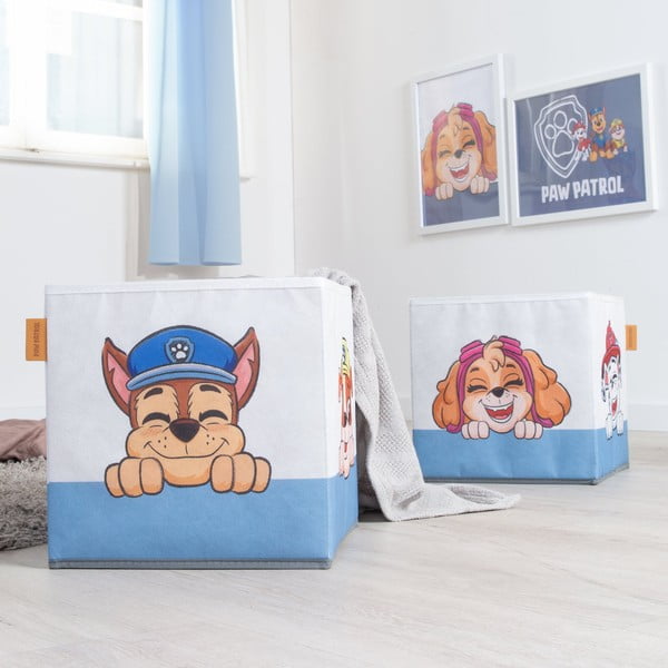 Textil játéktároló doboz szett 2 db-os 27x27x27 cm Paw Patrol – Roba-image-1