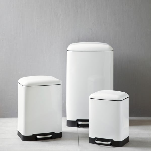 Square Dustbin fehér szemeteskosár, 30 l - Steel Function-image-3