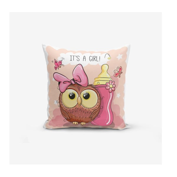 Gyerek párnahuzat 43x43 cm Girl Owl – Mila Home