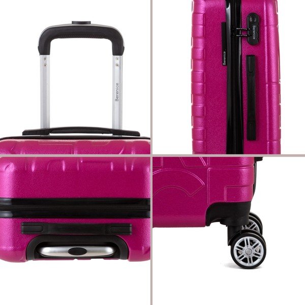 Typo 3 db-os rózsaszín bőrönd szett - Berenice-image-1